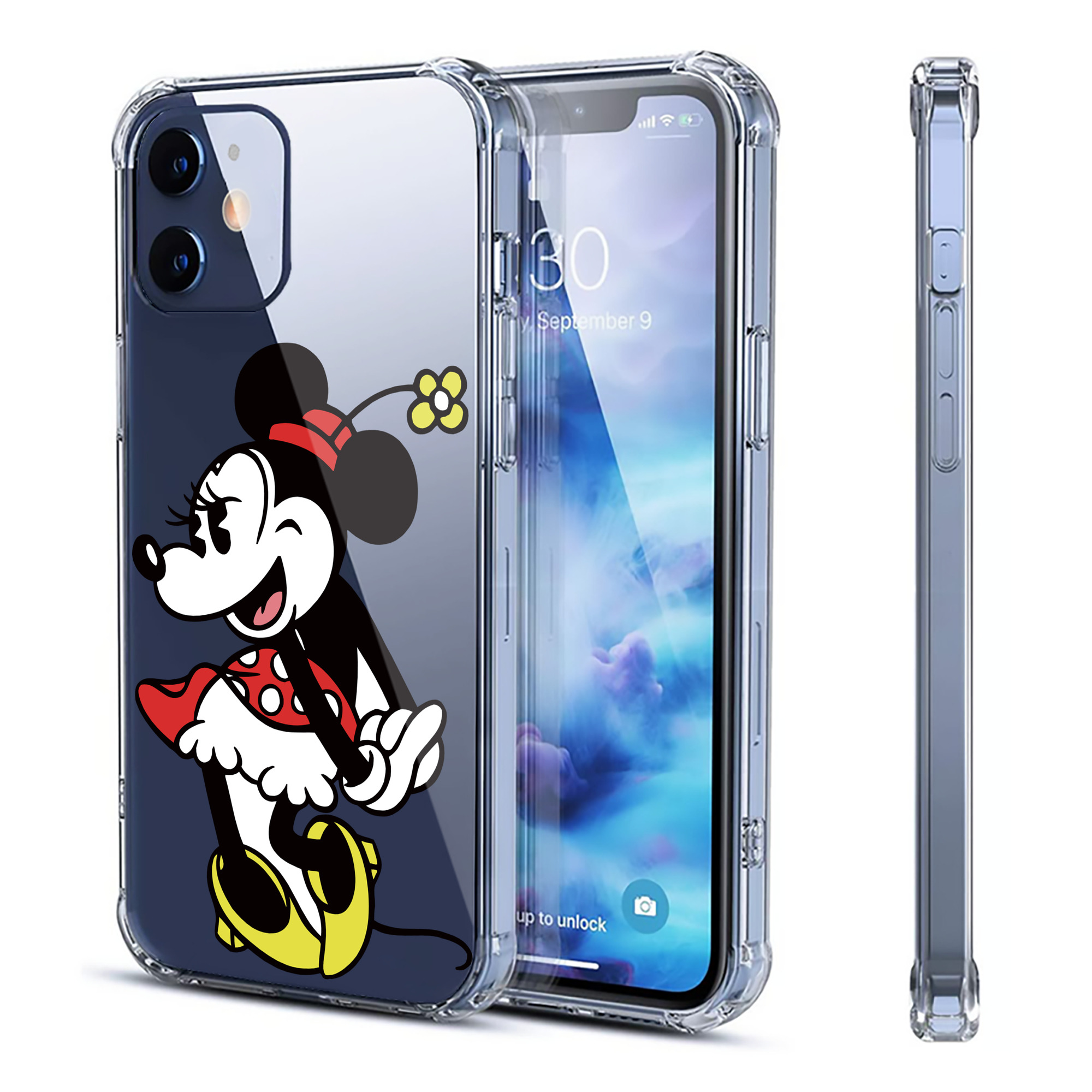 （画像用） ミッキーマウス Mickey Mouse 【iPhone 12シリーズ対応】透明スマホケース（クリアソフトケース）